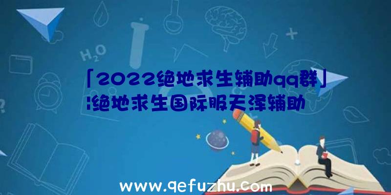 「2022绝地求生辅助qq群」|绝地求生国际服天泽辅助